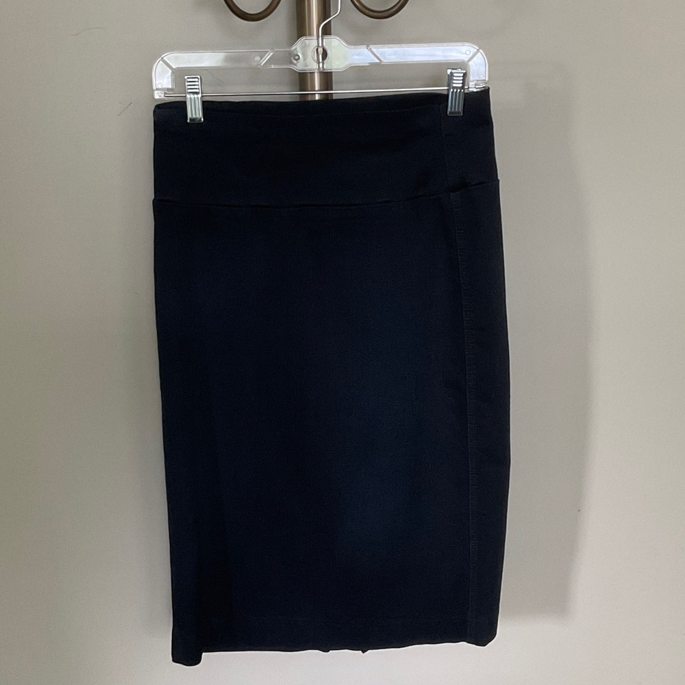 Level 99 Pull On Denim Skirt - Midnight Blue